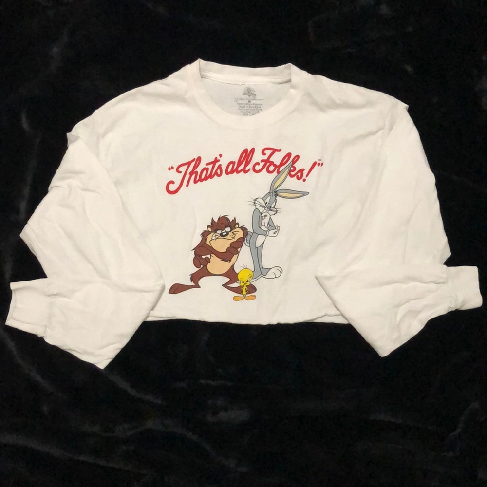 Looney Tunes long sleeve crop top